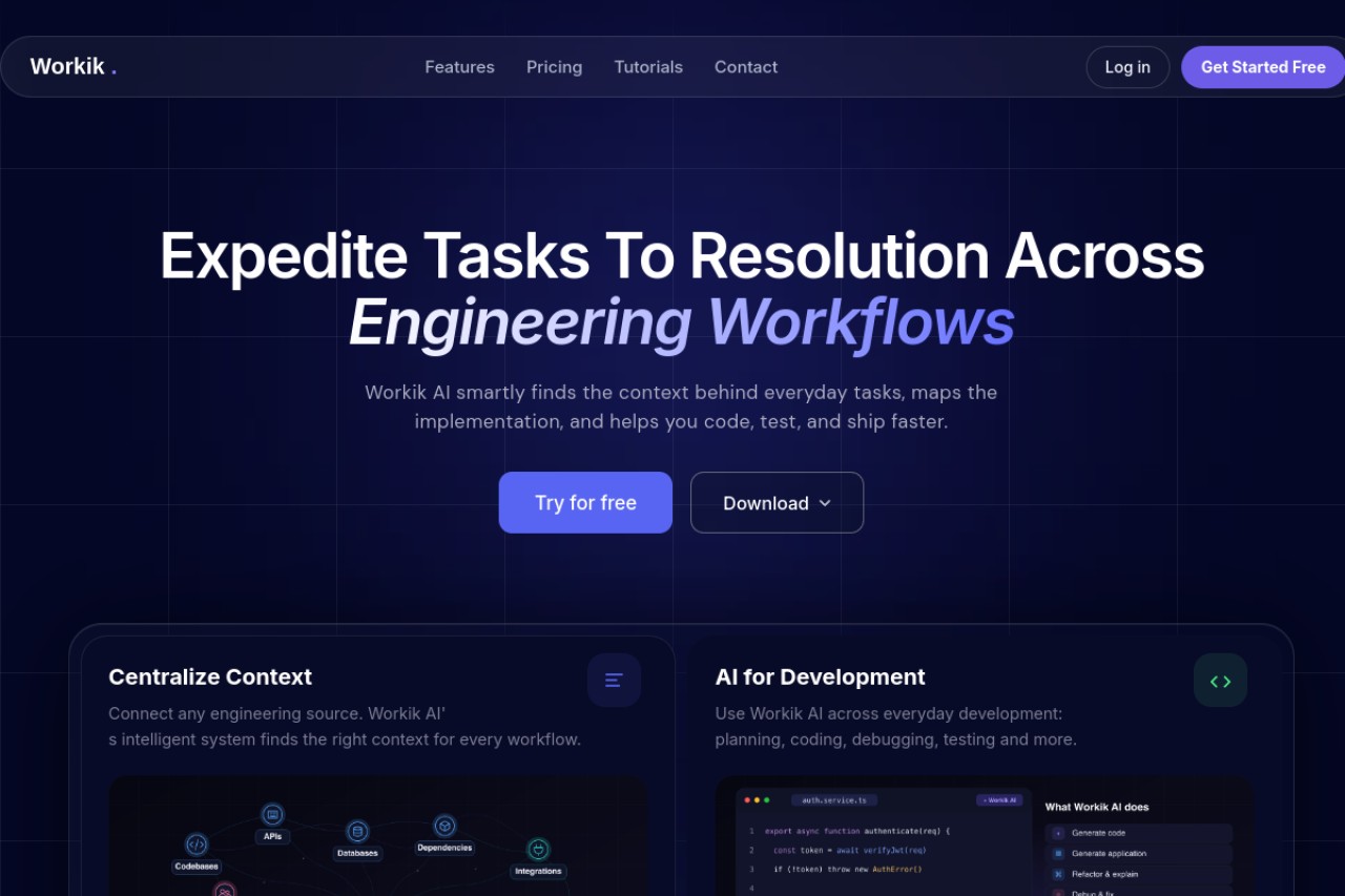 Workik AI官网截图