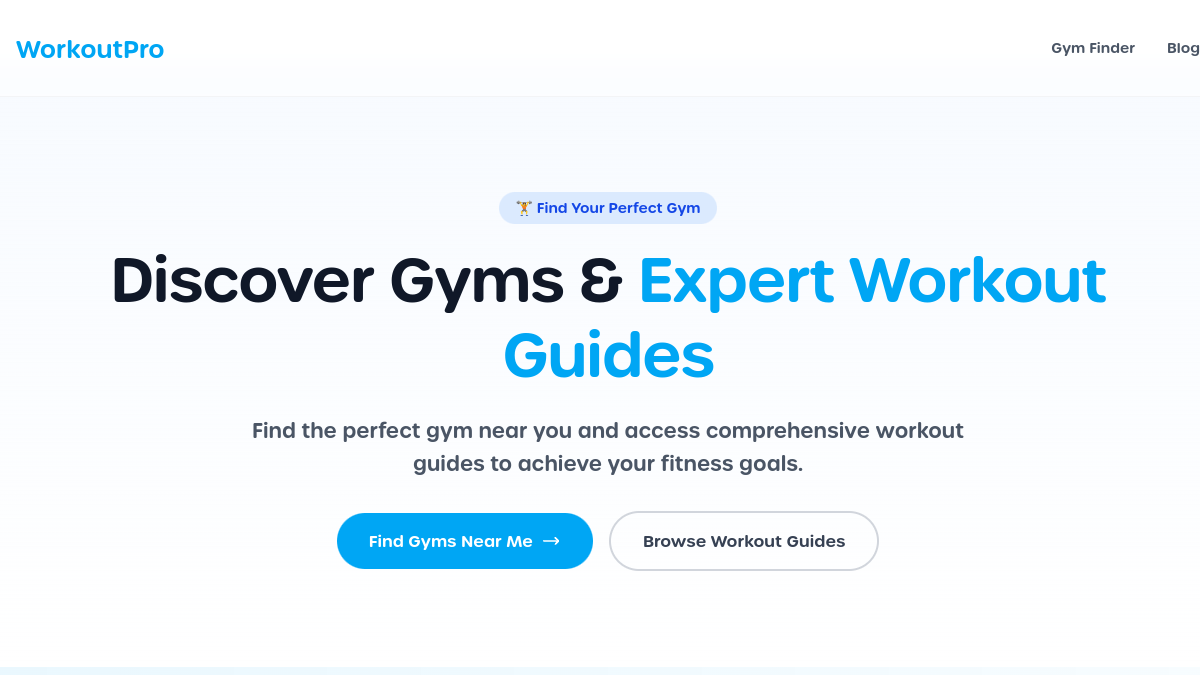 WorkoutPro官网截图
