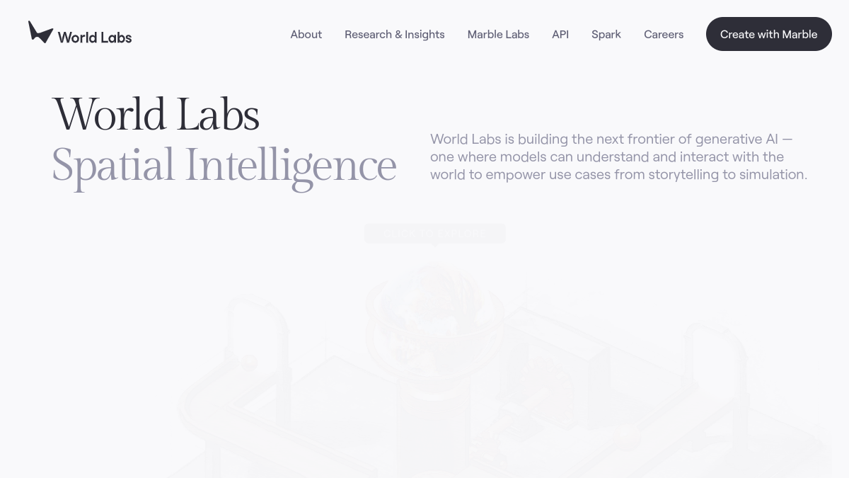 World Labs官网截图