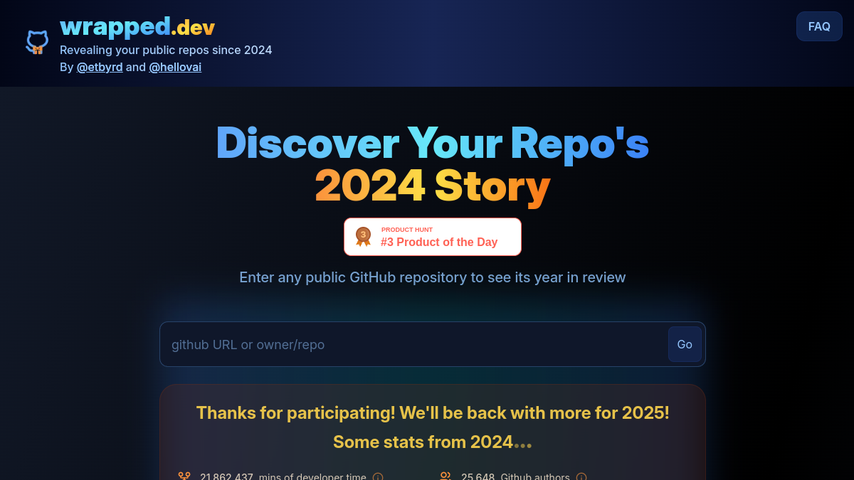 Wrapped.dev官网截图