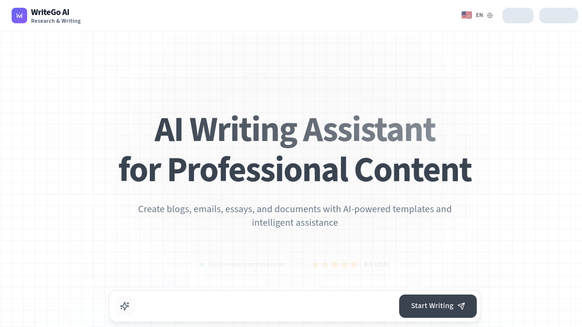 WriteGO.AI官网截图