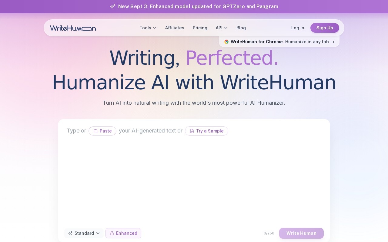 WriteHuman官网截图