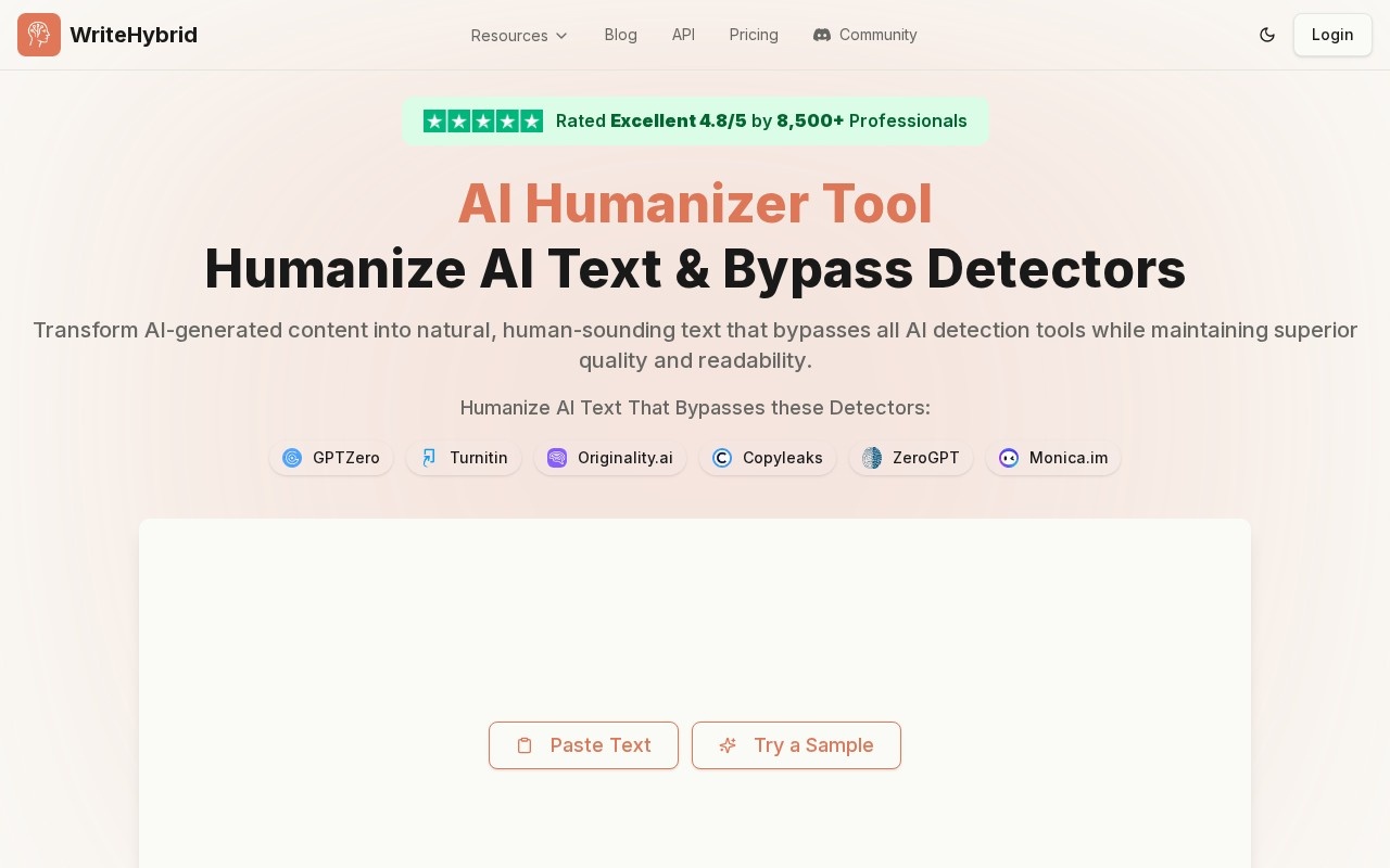 Humanize AI Text & AI Humanizer Online官网截图