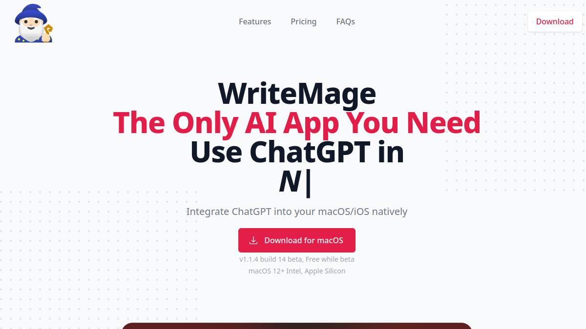 WriteMage官网截图