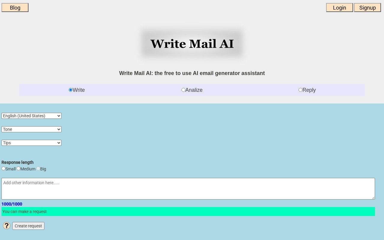 Write Mail AI官网截图