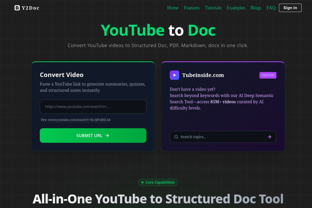 y2doc官网截图
