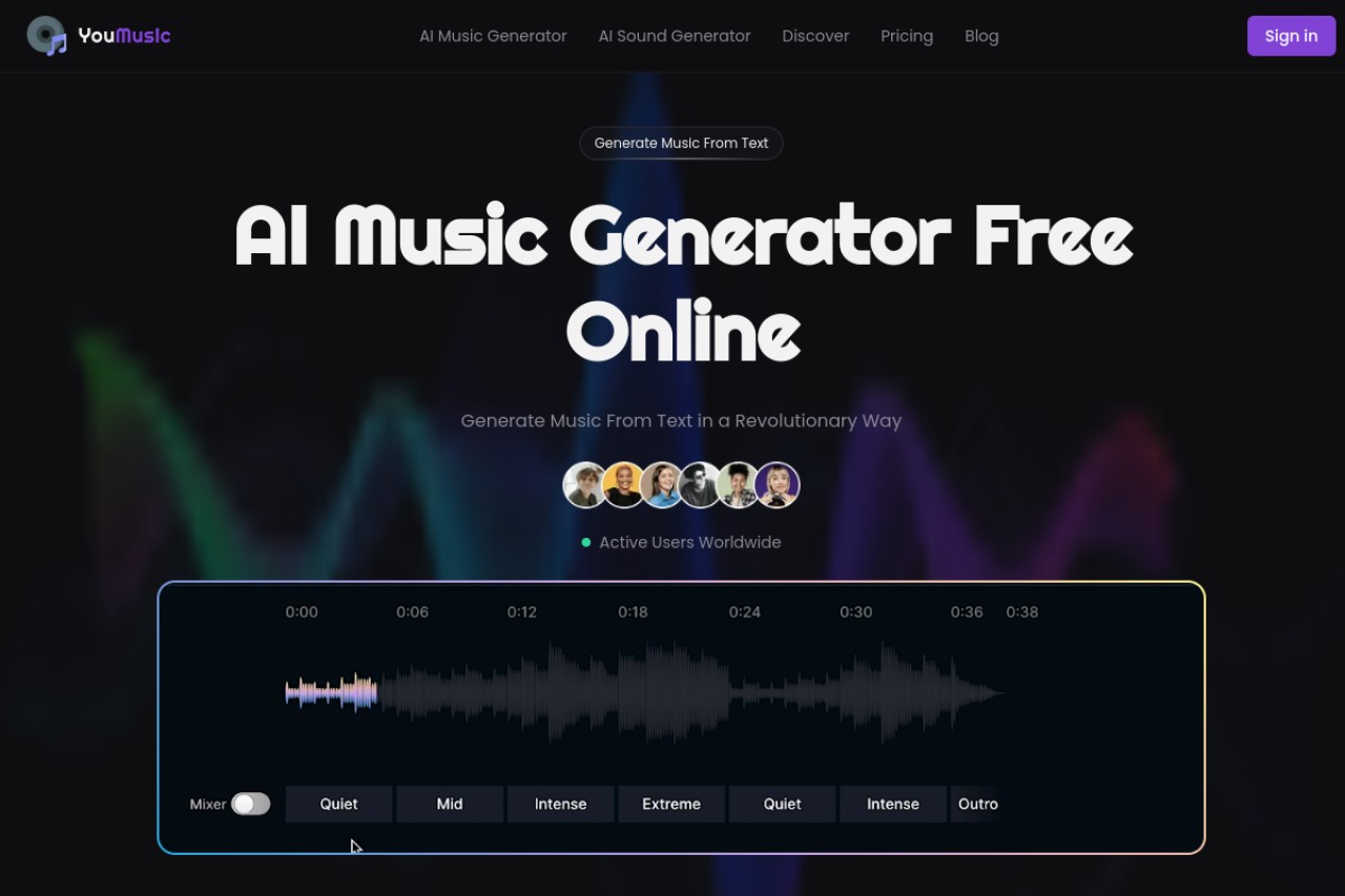 YouMusic.AI官网截图
