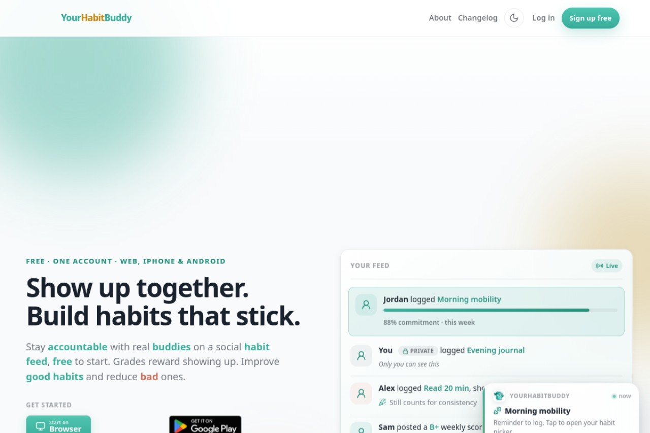 YourHabitBuddy官网截图