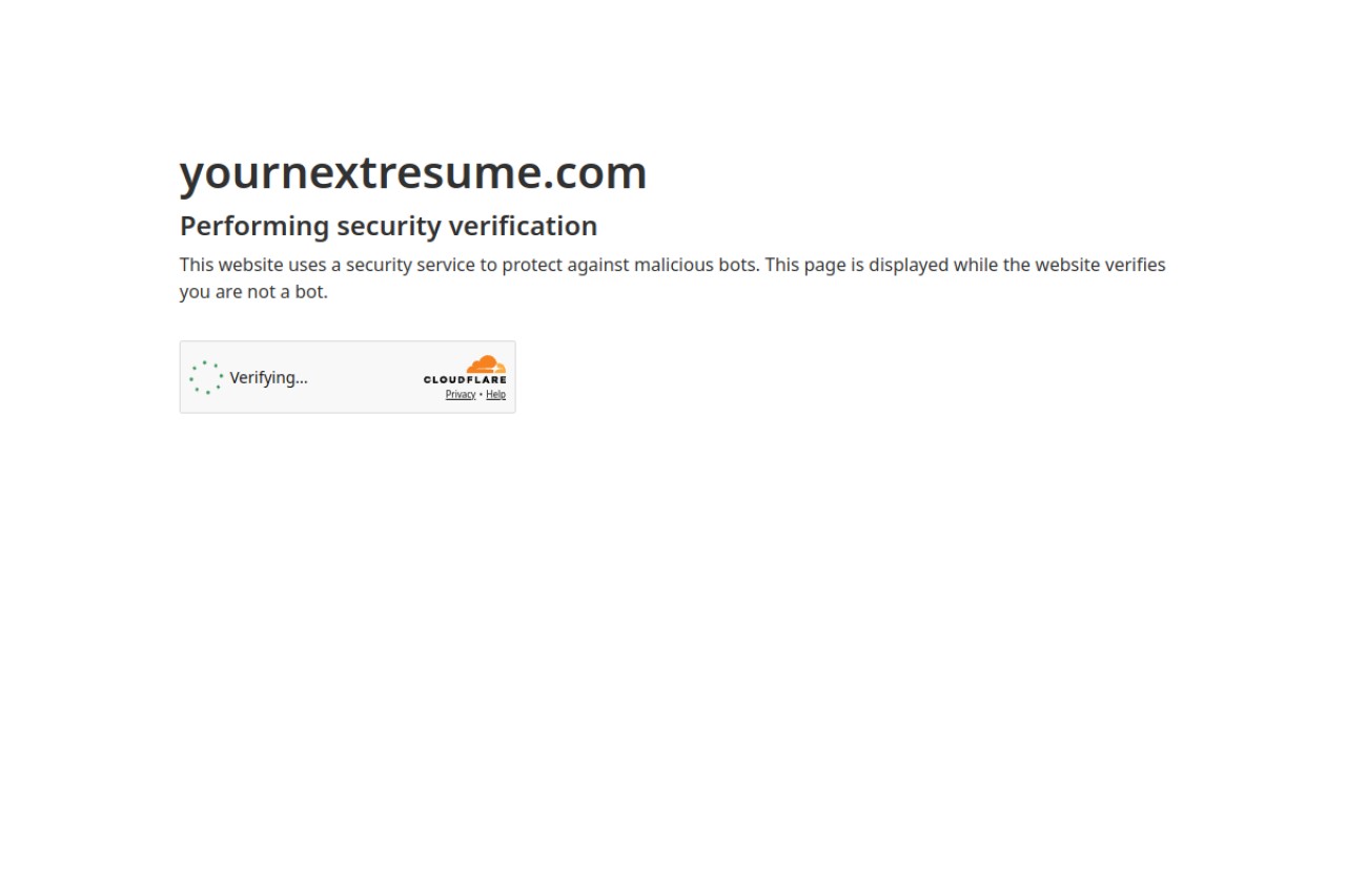 Your NEXT Resume官网截图