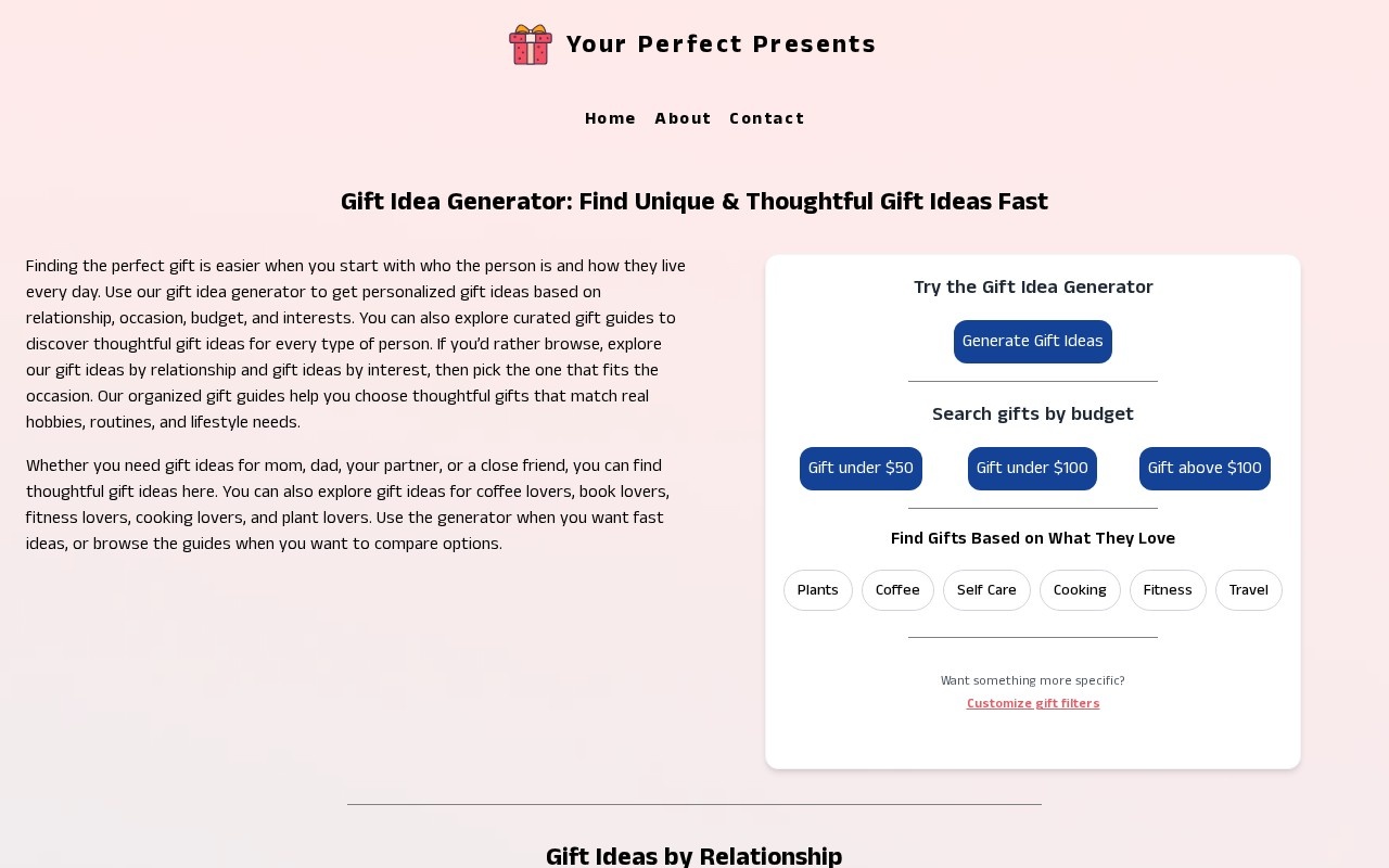 Your Perfect Presents官网截图