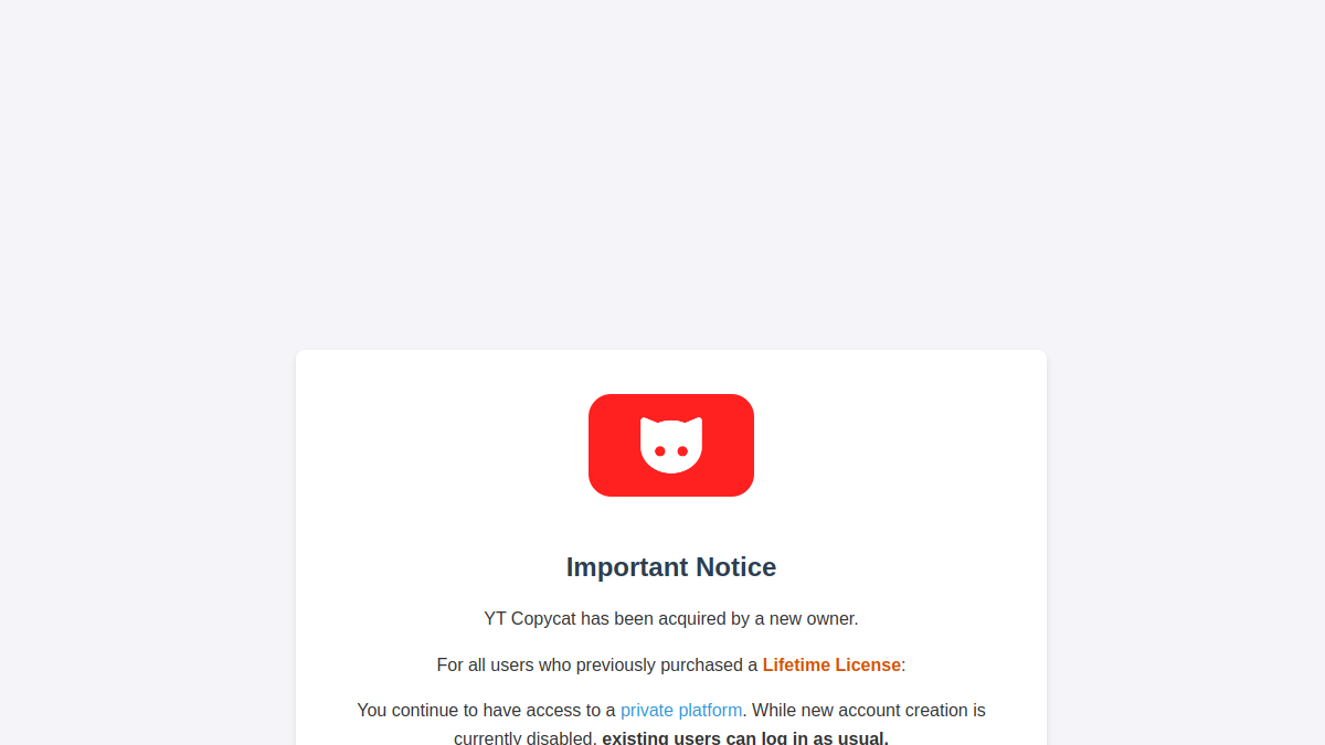 YT Copycat官网截图