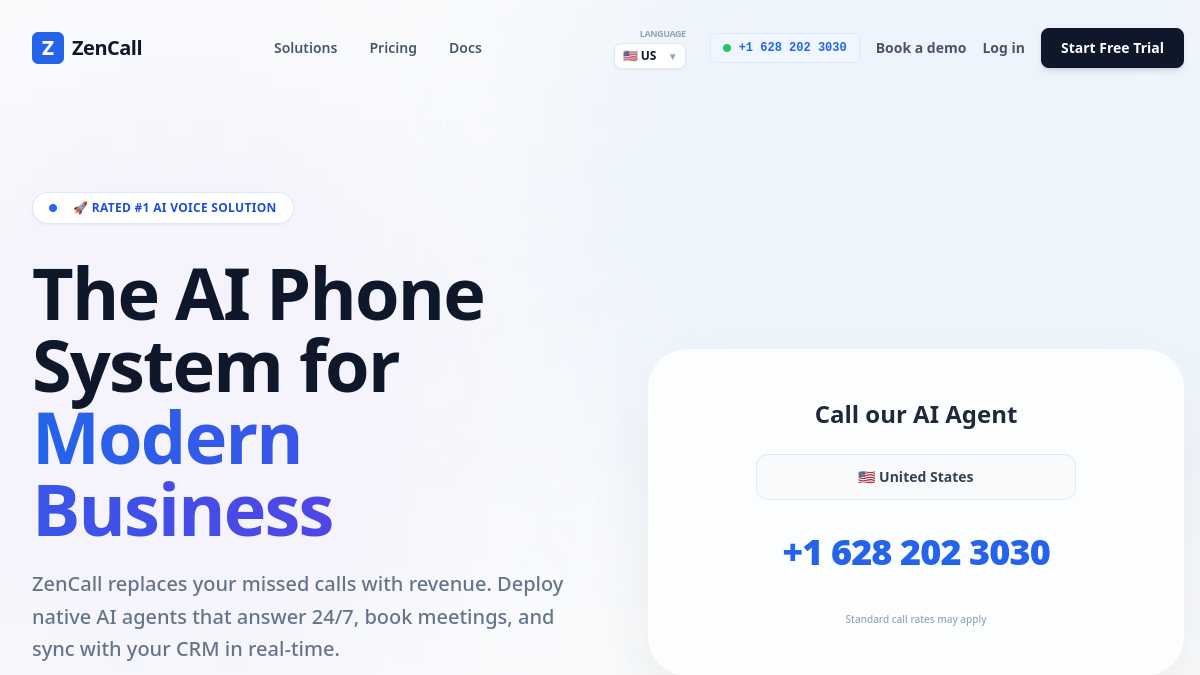 zencall官网截图