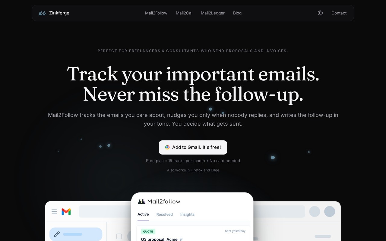 Mail2Follow官网截图