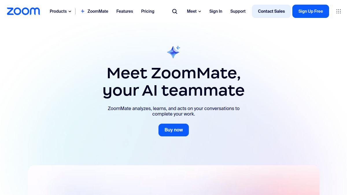 Zoom AI Companion官网截图